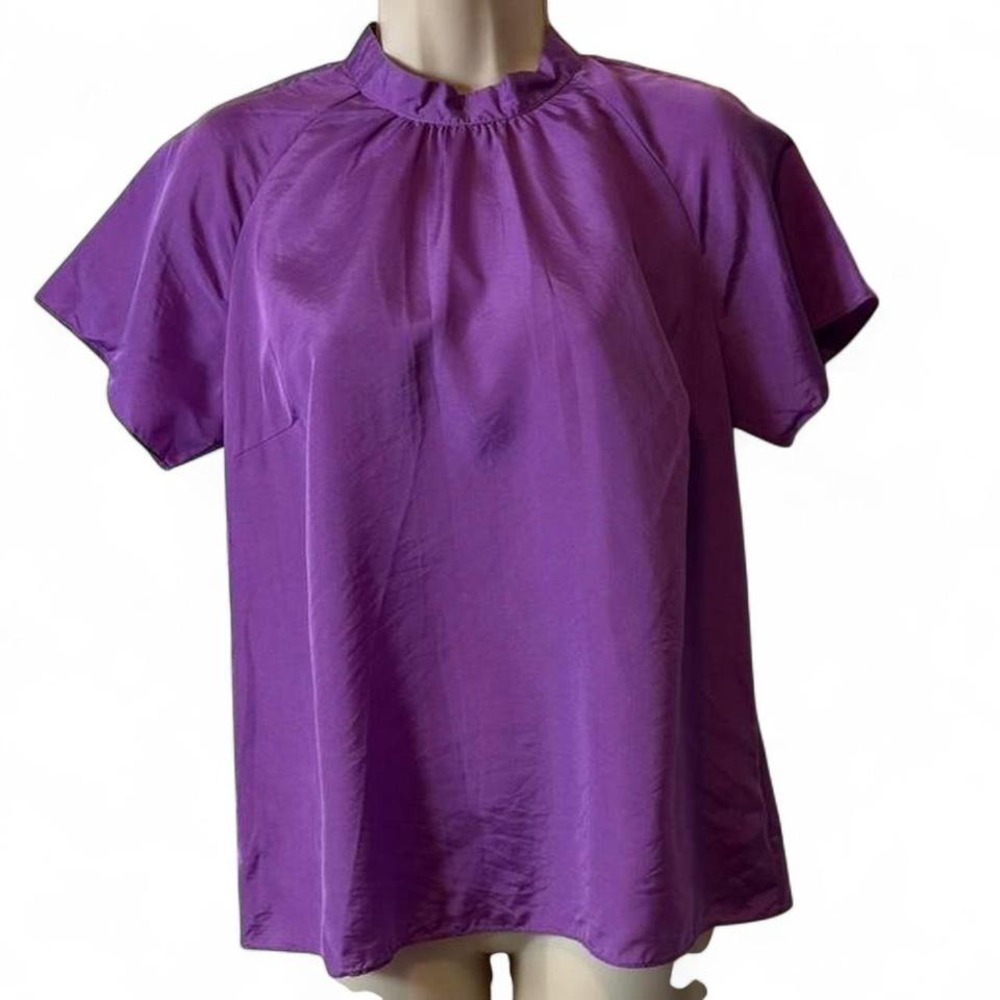 Vintage 2005 Isaac Mizrahi‎ for Target Purple Silk Blend Blouse, Women's Size M